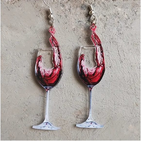 FREE WINE GLASS Earrings w/Bundle Purchase of 3 or more items - Picture 2 of 5